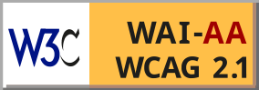 遵守2A級無障礙圖示，萬維網聯盟（W3C）- 無障礙網頁倡議（WAI） Web Content Accessibility Guidelines 2.1